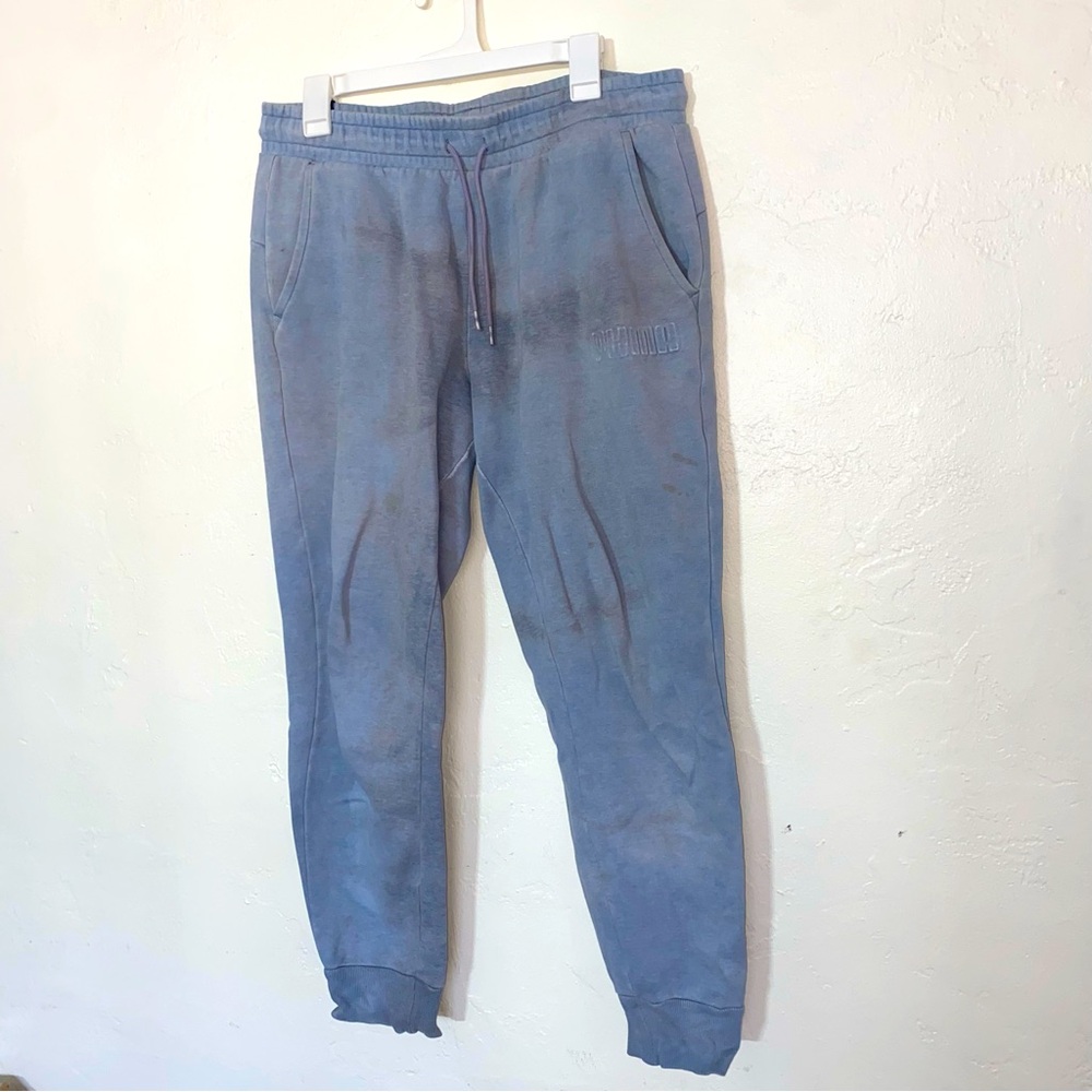 Puma Hand Dyed Sweatpants Joggers Fleece Lined Drawstring Sweats Large Tie Dye